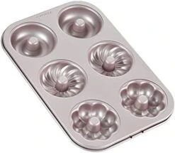 Donut Mold Cake Pan, 12-Cavity Non-Stick Ring Doughnut Bakeware For Oven Baking (Champagne Gold) -Wilton Shop 41RgvU63KZL. AC