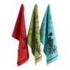 Botanical Print Tabletop Collection, Dishtowels, 18x28, Botanical Flowers 3 Piece -Wilton Shop 41RuKoorYOL