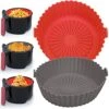 2 Pack Air Fryer Silicone Liners Pot For 1 To 3 QT, Anglecai 6.5 Inch Air Fryer Silicone Bowl Basket Round, Reusable Air Fryer Silicone Inserts Washable Air Fryer Baking Tray For Air Feyer Oven 1 2 Pack Air Fryer Silicone Liners Pot For 1 To 3 QT, Anglecai 6.5 Inch Air Fryer Silicone Bowl Basket Round, Reusable Air Fryer Silicone Inserts Washable Air Fryer Baking Tray For Air Feyer Oven -Wilton Shop 41RuSzZY6vL