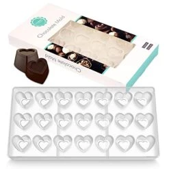 Reme Clear Polycarbonate Chocolate Mold (Heart)