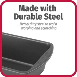 Cook Set Of 2 Extra Large 13'' X 5'' Nonstick Steel Bread Loaf Pans, Gray 13 Cook Set Of 2 Extra Large 13'' X 5'' Nonstick Steel Bread Loaf Pans, Gray -Wilton Shop 41SGLfnlZIL