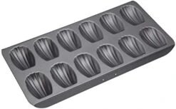 KCMCHB66 Madeleine Tray With PFOA Free Non Stick, Robust 1mm Carbon Steel, 12 Hole Cake Mould, Grey 13 KCMCHB66 Madeleine Tray With PFOA Free Non Stick, Robust 1mm Carbon Steel, 12 Hole Cake Mould, Grey -Wilton Shop 41SGgrxDMgL. AC