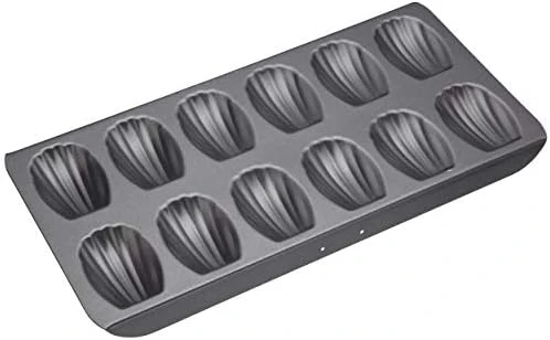 KCMCHB66 Madeleine Tray With PFOA Free Non Stick, Robust 1mm Carbon Steel, 12 Hole Cake Mould, Grey 8 KCMCHB66 Madeleine Tray With PFOA Free Non Stick, Robust 1mm Carbon Steel, 12 Hole Cake Mould, Grey - Image 6
