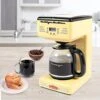 Retro 12-Cup Programmable Coffee Maker, Yellow