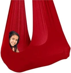 Indoor Therapieschaukel Kinder Schwingen Hängematte Sensorische Schaukeltuch Für Autismus, Asperger, Sensorische Integration (Color : Wine Red, Size : 150x280CM/59x110in) -Wilton Shop 41SYaiGZdJS. AC