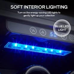 KRC-52SZF 4.2 Cu.ft 50 Bottle Single Zone Wine Refrigerator With S/S Door And Handle, Black -Wilton Shop 41Sa3hA3ZVL