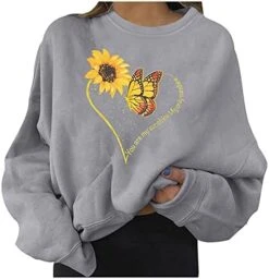 VODMXYGG Women Casual Fashion Long Sleeve Pullover Print Sweatshirt Blouse Top -Wilton Shop 41SaoLESMmL. AC