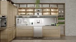 23.4” Built-In Mini Fridge For Food And Beverages With Glass Shelves, Stainless Steel Door, Adjustable Temperature, LED Light, For Home, Office, Garage, Or Dorm [5 Cu. Ft.] (KM-BIR5C-SS) -Wilton Shop 41SbEdDNC7L