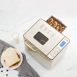 MBJ Bread Maker Bread Machine Household Automatic Kneading And Fermentation Steamed Bun Machine Small Meat Floss Machine Bread Machines (Color : Gold, Size : AU) -Wilton Shop 41SpcNhxJtL