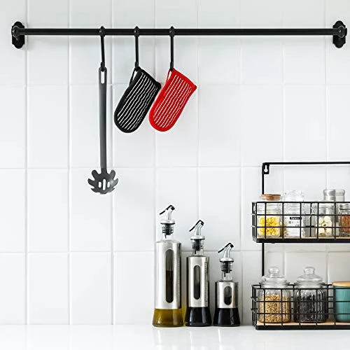 Cast Iron Skillet Handle Covers,Pot Handle Covers Heat Resistant,Pot Holders For Kitchen Heat Resistant,Machine Washable Handle Mitts 2 PCS(Striped) 5 Cast Iron Skillet Handle Covers,Pot Handle Covers Heat Resistant,Pot Holders For Kitchen Heat Resistant,Machine Washable Handle Mitts 2 PCS(Striped) - Image 3