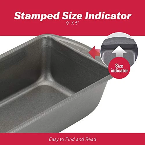 Set Of 2 Nonstick Steel Loaf Pans, Standard-Sized 9" X 5" Gray 4 Set Of 2 Nonstick Steel Loaf Pans, Standard-Sized 9" X 5" Gray - Image 2