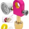 NTSUMI Soda Refill Adapter Fit For DUO Terra Art Pink Soda Cylinder, Carbonator Soda Refill Quick Adapter For Pink CO2 Cylinder-Quick Connect With Pressure Gauge -Wilton Shop 41T6qgTNhqL