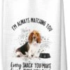 Personalized Basset Hound Kitchen Towel, Basset Hound Gift, Housewarming Gift Hostess Gift Always Watching You (Basset No Name) -Wilton Shop 41T7Q D33L. AC