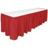 Table Skirt, 29 In X 14 Ft -BPA Free- Plastic Tableskirt, Disposable, Reusable, Rectangular Tablecloth Skirt, Red (1 Pack) 1 Table Skirt, 29 In X 14 Ft -BPA Free- Plastic Tableskirt, Disposable, Reusable, Rectangular Tablecloth Skirt, Red (1 Pack) -Wilton Shop 41T87GdiQYL