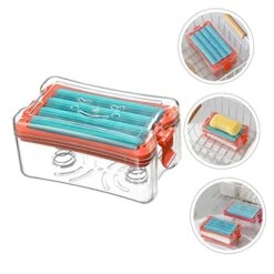 4pcs Soap Box Travel Container Body Wash Container Multitools Soap Box Case Soap Dispenser Soap Dispenser With Roller And Drain Holes Soap Draining Box Travel Soap Container Orange -Wilton Shop 41TGglRQ15L