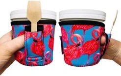 Ice Cream Cooler Sleeve - Neoprene Ice Cream Pint Holder With Handle And Pocket - Tear Resistant Cooler & Container - Machine Washable & Leak Proof Cup Cover For Yogurt & Frozen Desserts -Wilton Shop 41TIjL5RTdL. AC