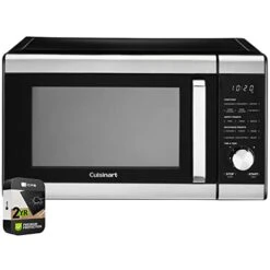 Cuisinart AMW-90 3-in-1 Microwave AirFryer Plus, Black Bundle With 2 YR CPS Enhanced Protection Pack