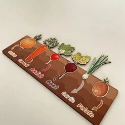 Home Learning Preschool Early Educational Development Colorful Fruit And Vegetables Wooden Puzzle Bundle Shape Toys And Games For Children Boys Girls Foot Piano Mat 32" Keyboard Play Mat -Wilton Shop 41TgRUjWO5L