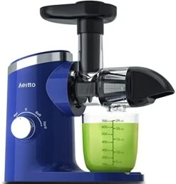 Slow Juicer,Aeitto Celery Juicer Machines,Masticating Juicer,Cold Press Juicer, Juice Extractor With 2-Speed Modes,Reverse Function & Quiet Motor For Vegetables And Fruits,Easy To Clean With Brush -Wilton Shop 41TlmlmtD2L. AC