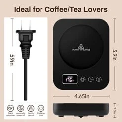 Mug Warmer, Upgrade Coffee Warmer For Desk With 3 Temperature Settings, Fast Heating Cup Warmer 12 Timer, 4H Auto Shut Off, Gravity Sensor, Keep Best Temp For Tea,Beverage,Milk -Black 17 Mug Warmer, Upgrade Coffee Warmer For Desk With 3 Temperature Settings, Fast Heating Cup Warmer 12 Timer, 4H Auto Shut Off, Gravity Sensor, Keep Best Temp For Tea,Beverage,Milk -Black -Wilton Shop 41TmQQoXR6L