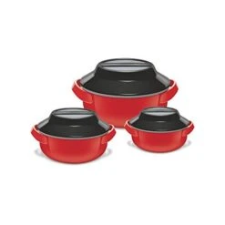 Ilton Microwow Insulated Casserole Gift, Set Of 3, Assorted