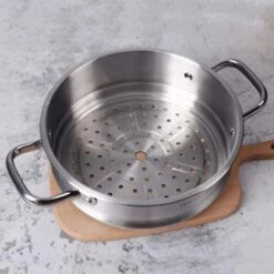 Steamer Pot For Cooking Steamer Electric Food Heater, Portable Lunch Box With Stainless Steel Bowl And Plate -Wilton Shop 41TvQn9QOhL