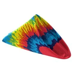 Beautiful Rainbow Tie Dye Heart Love Cloth Napkins, Set Of 6 20 X 20 Inch Soft & Comfortable Polyester Dinner Napkin For Family Gatherings, Banquet, Cocktail, Parties