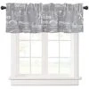 Kitchen Window Curtain Valance For Kitchen Windows/Bathroom/Living Room/Bedroom Privacy Decorative Rod Pocket Short Window Valance Curtain, 52" W X 18" L, Pot Tableware Cook Baking Tools Gray -Wilton Shop 41TxkLHIMeL