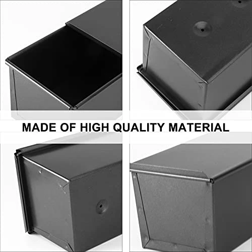 Bread Loaf Pan With Lid, Non- Stick Bread Pan Stainless Steel Toast Pan For Baking Bread, Black Bread Toast Loaf Baking Pans Loaf Bakeware For Oven Baking ( 450g ) Loaf Baking Pans 5 Bread Loaf Pan With Lid, Non- Stick Bread Pan Stainless Steel Toast Pan For Baking Bread, Black Bread Toast Loaf Baking Pans Loaf Bakeware For Oven Baking ( 450g ) Loaf Baking Pans - Image 3