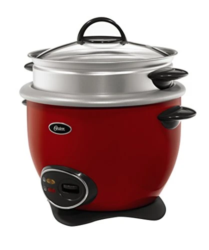 Oster® CKSTRCMS14-R 7-Cup Uncooked Resulting In 14-Cup Cooked Rice Cooker With Steam Tray, Red 3 Oster® CKSTRCMS14-R 7-Cup Uncooked Resulting In 14-Cup Cooked Rice Cooker With Steam Tray, Red