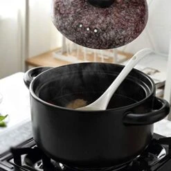 Style Casserole Ceramic Milk Pan Baby Pot Porridge Stew Baby Food Pot Stockpot With Handle With Pot Cover Bowl -Wilton Shop 41UGmOSABGL