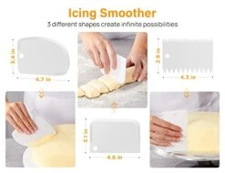 Aluminium Cake Decorating Turntable, 12 Inch Rotating Cake Stand, 22pcs Baking Supplies Tools With Icing Spatula, Cake Leveler, 3 Icing Smoother, 12 Icing Piping Tips, 2 Pastry Bag -Wilton Shop 41UJI7x5MNL