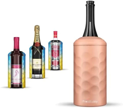 Universal Wine Buddy (Pastel Pink) - Vacuum Insulated Wine Bottle Cooler & Holder - Double Walled Stainless Steel Wine Chiller - Enjoy Cold Wine Glasses Without A Champagne Bucket 11 Universal Wine Buddy (Pastel Pink) - Vacuum Insulated Wine Bottle Cooler & Holder - Double Walled Stainless Steel Wine Chiller - Enjoy Cold Wine Glasses Without A Champagne Bucket - Image 9