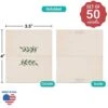 Greenery Place Cards (Set Of 50) 3.5" X 2" - Blank Tent Cards For Name Food Table Setting Dinner Party Seating Wedding Rustic Green Leaves Tan - Made In USA -Wilton Shop 41UYY1v1poL
