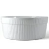 White Porcelain Souffle Dish, 1 Quart