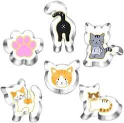 Kitty Cat Cookie Cutter Set-6 Piece-Kitty Cat Face, Kitty Butt, Kitty Cat Paw And 3 Cute Shapes Kitty Cat Body Cookie Cutters Molds For Kitty Cat Themed Party (cat) -Wilton Shop 41UizCcgXS. AC