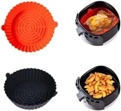 3pcs Silicone Air Fryer Pot With Handles, 7.9in Food Safe Air Fryer Silicone Liners For 3.6 To 6.8QT, No Harsh Cleaning, Reusable Round Air Fryer Baskets Replacement For Parchment Liners 17 3pcs Silicone Air Fryer Pot With Handles, 7.9in Food Safe Air Fryer Silicone Liners For 3.6 To 6.8QT, No Harsh Cleaning, Reusable Round Air Fryer Baskets Replacement For Parchment Liners -Wilton Shop 41UtmGpZZDL. AC