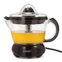 BPA-Free Electric Citrus Juicer Extractor, Compact Volume Pulp Control, Oranges, Lemons, Limes, Grapefruits With Easy Pour Spout, 40oz, Includes Two Juicing Cones, Black