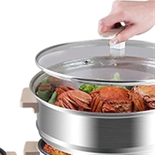 MODGE Soup Pot Electric Steamer, Electric Cooker, Multi-Function Electric Cooker, Electric Chafing Dish, Stainless Steel 4 MODGE Soup Pot Electric Steamer, Electric Cooker, Multi-Function Electric Cooker, Electric Chafing Dish, Stainless Steel - Image 2