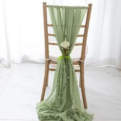 27"x120" Extra Wide Premium Chiffon Table Top Runner For Wedding Party Reception Dinner Event Home Decorations (Sage Green) 13 27"x120" Extra Wide Premium Chiffon Table Top Runner For Wedding Party Reception Dinner Event Home Decorations (Sage Green) -Wilton Shop 41V3pUYiIpL
