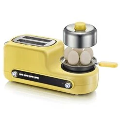 AMAYYAmbj Bread Maker Omelette Steamed Egg Toaster Household Breakfast Toaster Driver Small Frying Pan Appliance Breakfast Machine Flour Maker Hot