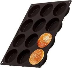 Lurch Germany Flexiform Non Stick Silicone Hamburger Bun Baking Pan | Perfect Mold For Little Cakes Or Bread | 6 Cavities For Burger Buns - Brown (Ø 3" Buns) 17 Lurch Germany Flexiform Non Stick Silicone Hamburger Bun Baking Pan | Perfect Mold For Little Cakes Or Bread | 6 Cavities For Burger Buns - Brown (Ø 3" Buns) -Wilton Shop 41V6JY4dQiL. AC