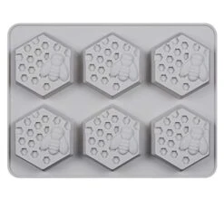 6 Holes Bee Honeycomb Pattern Silicone Fondant Soap Molds, DIY Bakeware Pan Cake Moulds Sweet Cupcake Chocolate Making Mold Handmade Fondant Cake Decorating Tool Baking Mould 9 6 Holes Bee Honeycomb Pattern Silicone Fondant Soap Molds, DIY Bakeware Pan Cake Moulds Sweet Cupcake Chocolate Making Mold Handmade Fondant Cake Decorating Tool Baking Mould -Wilton Shop 41V8isGF4oL