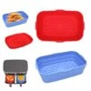 2-Pack Silicone Air Fryer Liners 8 Inch Reusable Silicone Air Fryer Basket For 4 To 7 QT Air Fryer Inserts For Oven Microwave Accessories (Red+Blue)(recTangle) 2 2-Pack Silicone Air Fryer Liners 8 Inch Reusable Silicone Air Fryer Basket For 4 To 7 QT Air Fryer Inserts For Oven Microwave Accessories (Red+Blue)(recTangle) -Wilton Shop 41VTRgJGSHL