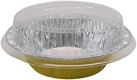 Disposable Colored Aluminum 5" Tart Pan/individual Pot Pie Pan W/Clear Dome Lid #501P (100, Gold) 8 Disposable Colored Aluminum 5" Tart Pan/individual Pot Pie Pan W/Clear Dome Lid #501P (100, Gold) - Image 6