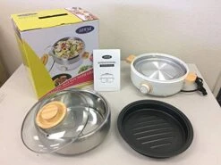 SYHP-2B High End Multi-Functional Non Stick Electric Shabu Shabu Hot Pot 4-in-1 Super Cooker, 3 L, Bonus BBQ Grill Pan -Wilton Shop 41VUcahpu3L