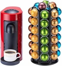 For Nespresso Pods Holder With Central Additional Pods Storage (Carousel-60+ Pods) -Wilton Shop 41VmdTQC0LL. AC