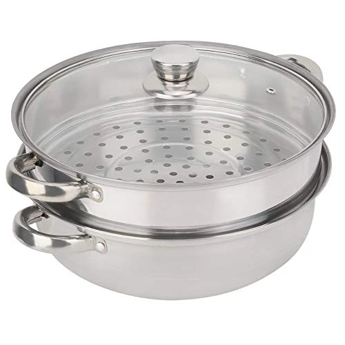 2-Layer Steamer Pot, Steaming Compartment Food Grade Stainless Steel Material Pot Cooker Stainless Steel Cookware For Kitchen 4 2-Layer Steamer Pot, Steaming Compartment Food Grade Stainless Steel Material Pot Cooker Stainless Steel Cookware For Kitchen - Image 2