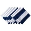 Cabana Stripe Outdoor Tabletop Collection, Stain/Wrinkle Resistant & Waterproof, Square Napkin Set, 20x20, Nautical Blue -Wilton Shop 41VqOYIS8nL
