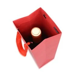 12 Pack 2 Bottles Wine Carrier Tote Holders, Black Paper Wine Champagne Gift Bottle Carrying Bags With Handles For Christmas Business Wedding Baby Shower -Wilton Shop 41VtMnR1LXL